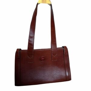 Source Unknown Dark Brown Pebbled Leather Shoulder Bag